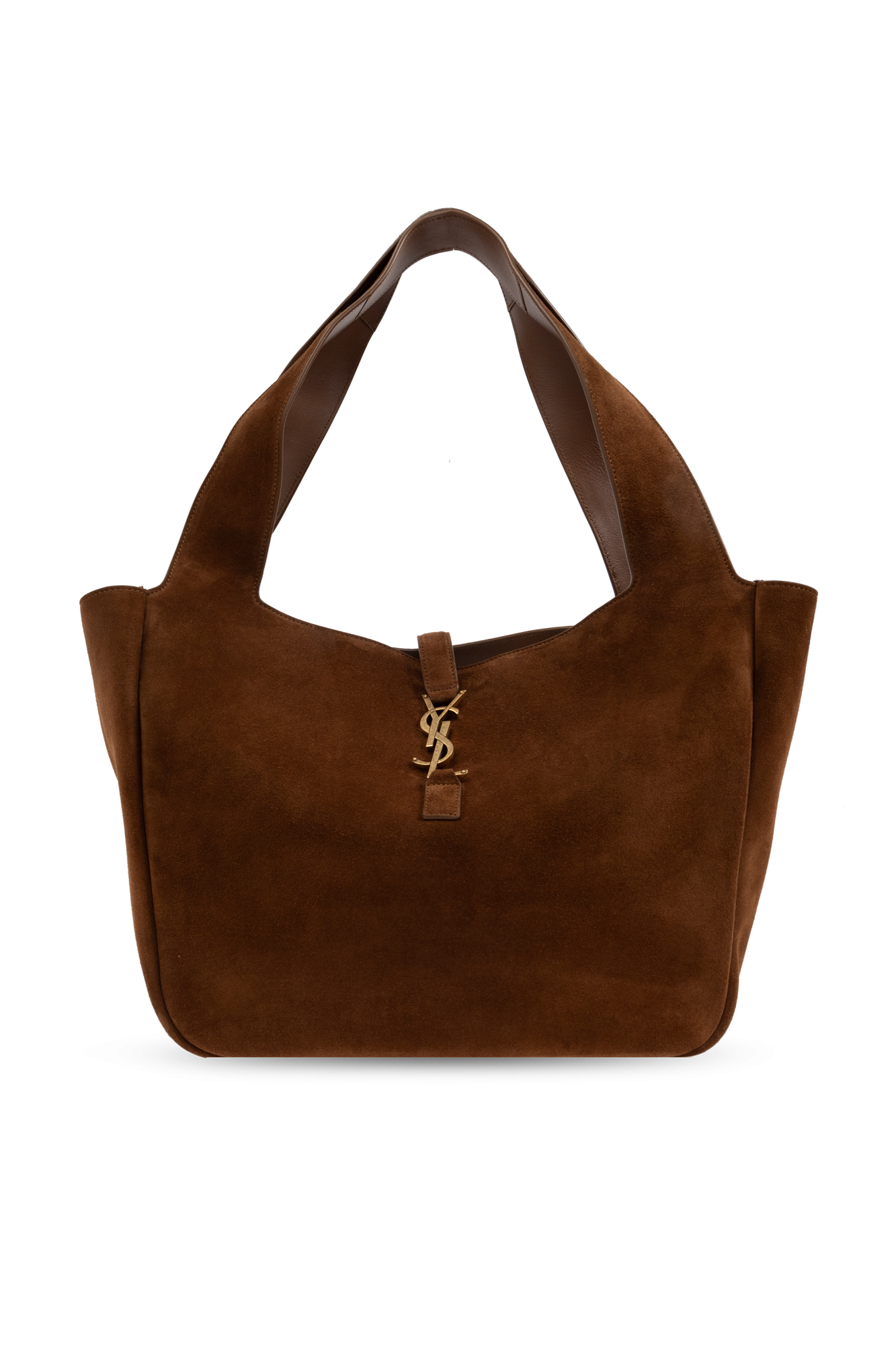 【関税&送料込】Saint Laurent Brown Suede Le 5 A 7 Shoulder Le 5 à 7 Small suede shoulder bag in brown - Saint Laurent